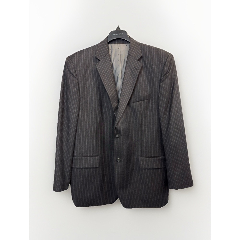 Joseph & Feiss Blazer Men's 44R Gray Pinstripe 100% Wool‎ Jacket